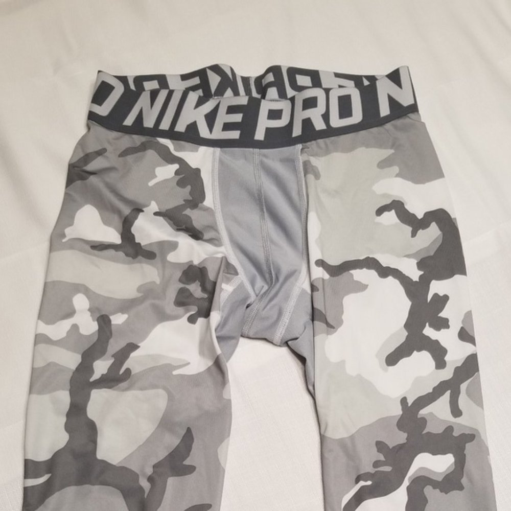 Nike Pro 3/4 White Camo Hyper-cool Men's Leggings